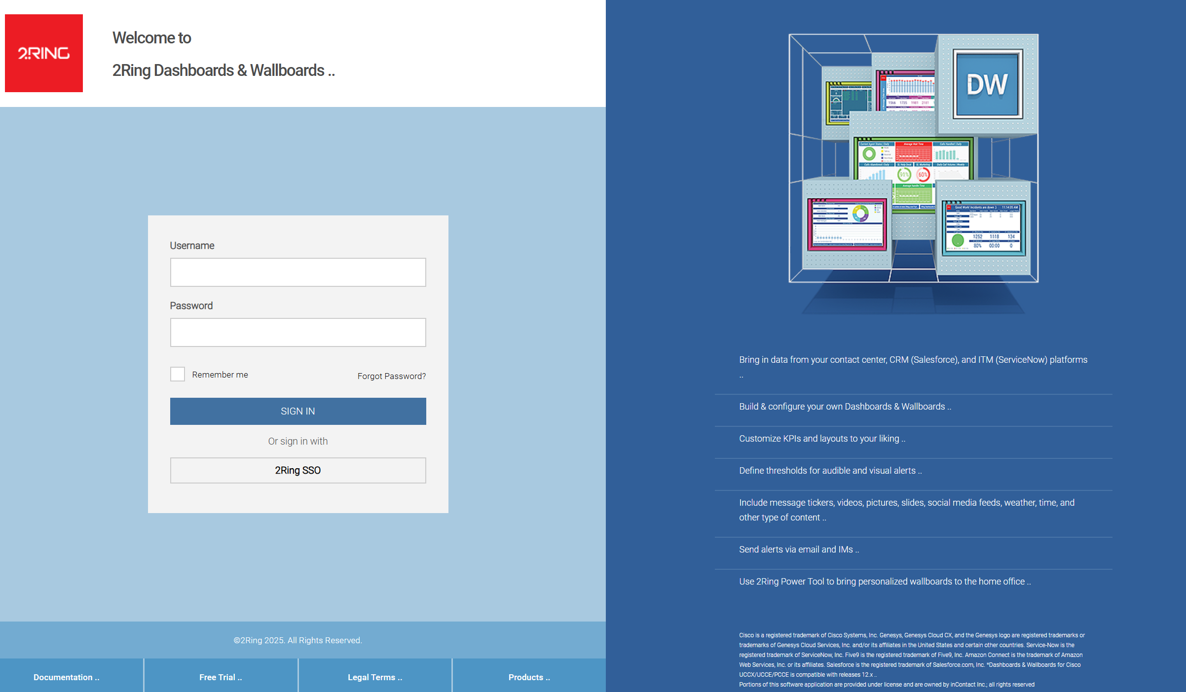 2Ring login window