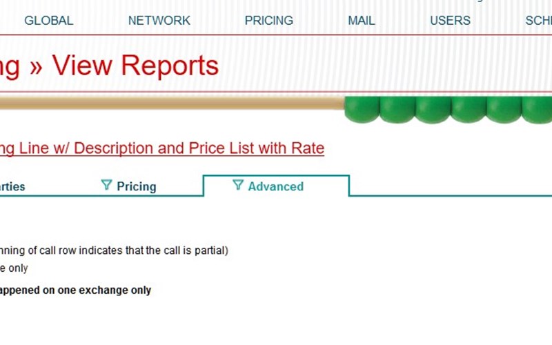 View of easy-to-use Call Accounting interface