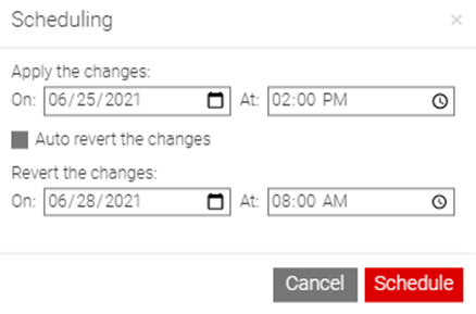 Scheduled Changes