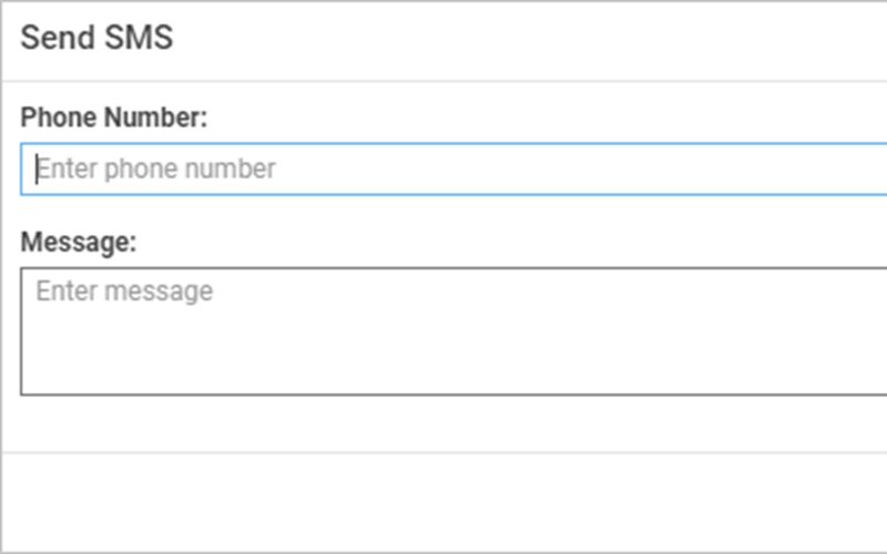 Text/SMS portal and interface in 2Ring Gadgets for Cisco Finesse