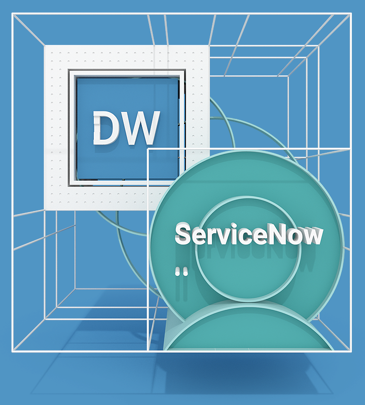 Representative graphic of 2Ring Dashboards & Wallboards integration with ServiceNow