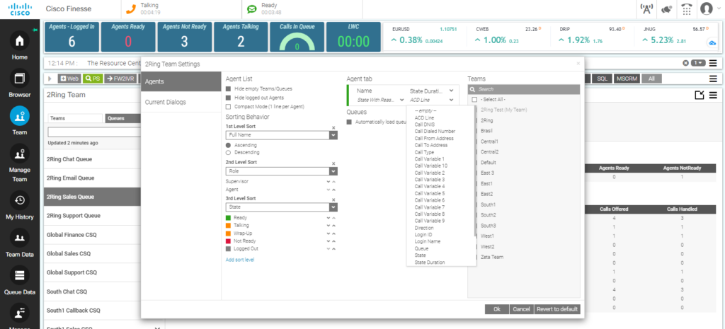 View of Personalized Settings
