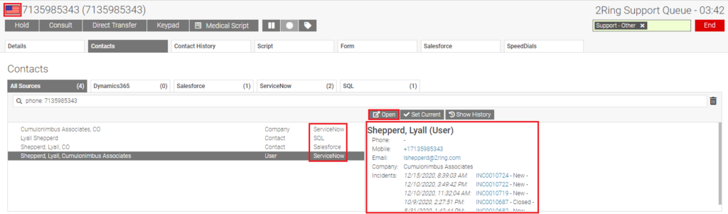 Input form within Cisco Finesse