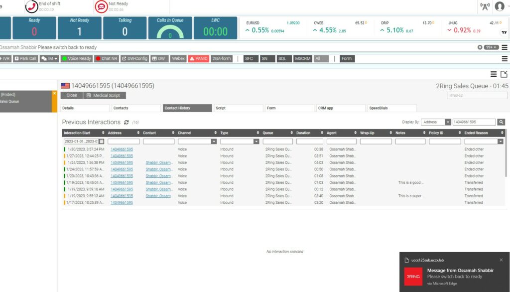 State and Time in State data in Cisco Finesse