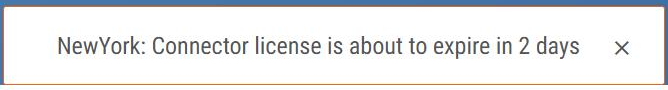Detailed view Pending license expiration notification