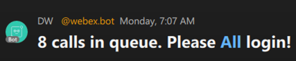 Notification in Webex