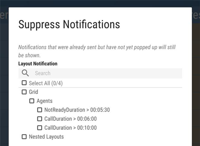 Suppression of all Alerts